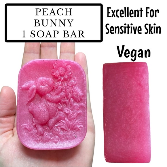 Effervescent Bubbles Other - 1 Bar, Bunny Peach, Soap, Handmade ( PRICE IS FIRM )